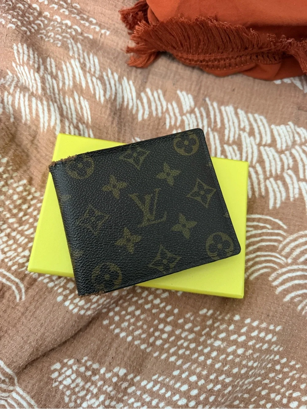 Louis Vuitton Brown and Tan Monogram Canvas Men's Wallet